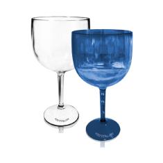 Kit 2 Taças Azul e Transparente Acrílico Ps KrystalON