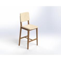 Kit 2 Banquetas Napoli Alta Carmo Móveis Marrom/Bege