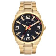 Relógio ORIENT masculino analógico dourado MGSS1178 P2KX