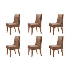 Conjunto Com 6 Cadeiras Safira Rufato