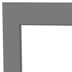 Guarnição de Alumínio 232x145cm para Porta Pivoltante Lucasa Alumínios Preto