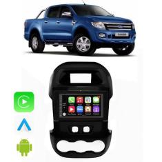 Kit Multimidia Carplay/Android-Auto Ford Ranger 2012 A 2016 7" Comando