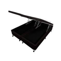 Cama Box Baú Castor Queen Corano Preto 158x198x35cm