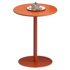 Mesa de bistrô redonda para café da manhã, balcão pequeno moderno, mesa de pub, mesa alta de café, coquetel para casa, escritório, sala de jantar e cozinha - laranja