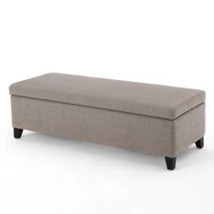 Recamier Bau Veneza 1,40m Suede Bege  - Clique Decor - Clique decoraçõ