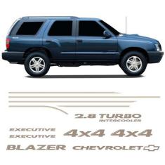 Kit Faixa Blazer Executive 2007/08 4x4 2.8 Adesivo Champanhe - SPORTIN