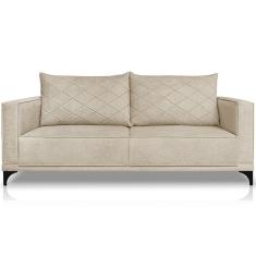 Sofa Nori 2 Lugares Pes De Ferro 160cm Linho Boucle 3301 Ezz