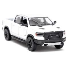 Veiculo miniatura Dodge Ram 1500 Branco gelo 12cm de mesa - A.R Varied