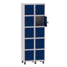 Armário Guarda Volume Locker Roupeiro 2 Vãos 10 Portas Aço GRF502/10 C