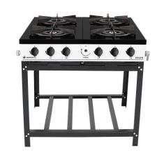 Fogão Profissional 4 Bocas Venâncio Linha Bravo Branco Br4bbr
