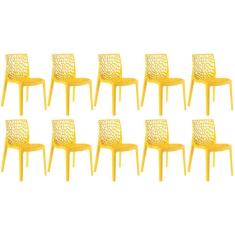 Kit 10 Cadeiras Gruvyer Amarelo
