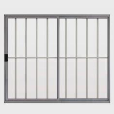 Janela de Alumínio de Correr 100x120cm 2 Folhas Grade Hale Esquadrias