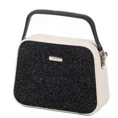 Bolsa De Ombro Mão Feminina Shrug Bag Malha Vidrilho 100.01 Preto