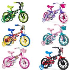 Bicicleta Infantil Nathor Bike 3 a 5 Anos Aro 12 Masculina Feminina