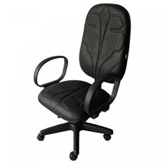 Cadeira Gamer Braço Corsa Lotus Ecoflex Costura Preta