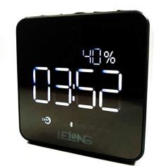 Rádio Relógio Despertador Digital Bluetooth LE-673 SD/USB LELONG