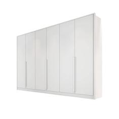 Guarda-roupa casal 6 portas 9 gavetas 2,70m Ibiza-Branco - Bianchi Móveis