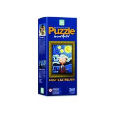 Quebra Cabeça 260Pçs Van Gogh Arte Pintura A Noite Estrelada