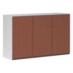 Armário Perola 120 Cm 3 Portas Luciane Branco Polar C/Gaia