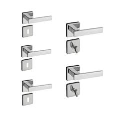 Kit 3 Fechaduras Interna e 2 WC Quad Concept Pado Cromado