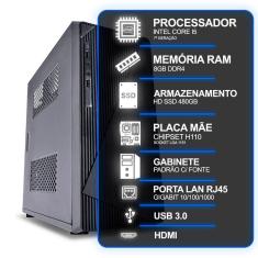 Desktop Intel Core I5 7ª Geração 8GB SSD 480GB USB/VGA/HDMI