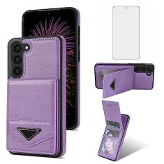 Capa de telefone para Samsung Galaxy S23 5G capa carteira com protetor de tela de vidro temperado e RFID fino suporte para cartão de crédito acessórios de celular S 23 23S GS23 G5 SM-S911U 6,1