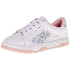 Tênis infantil molekinha - 2562105, Branco, Rosa, 31