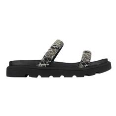 Sandália Papete Vizzano Flat Form Tiras Metalizada