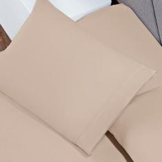 Jogo de Cama Solteiro Lençol Fronha Liso 2 Peças - Mercado Bordado, Cá