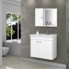 Gabinete com Cuba e Armário Arlon Branco - CasaH