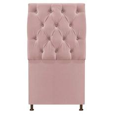Cabeceira Sofia 100 cm Solteiro Suede Rosê - Amarena Móveis