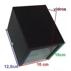 Arandela De Parede Muro 2 Fachos 103 Preto Texturizado