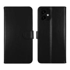 Capa Capinha Carteira Estojo Flip Compatível Samsung A06 - DB, Preto