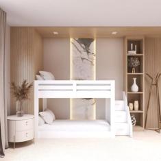 Beliche Montessoriano Solteiro Adulto Star Plus Casatema MadeiraOriginals Branco