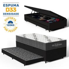 Cama Box Baú com Colchão de Espuma D33 Ortopédico Ortobom Airtech 100 