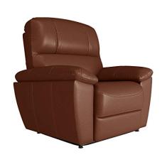Poltrona do Papai Reclinável Giratória Armênia Glider Mecânico Couro Conhaque - Gran Belo