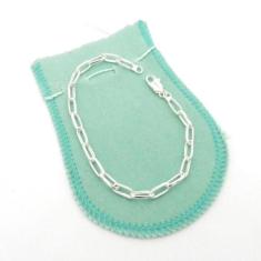 Pulseira Masculina 19cm 4mm Largura Folhada Prata Pl237 - WNBIJOUTERIA