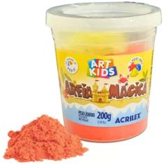 Areia Mágica Cinética 200g Art Kids, Laranja