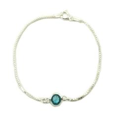 Pulseira Infantil Criança Pedra Zirconia  Prata Legitima 925 - Lojas L