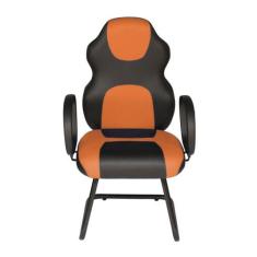 Cadeira Gamer Interlocutor Linha Gamer Racing Laranja - Design Office 