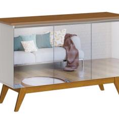 Buffet Classic 3 Portas Off White Com Freijó E Espelho - Imca