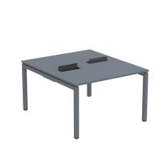 Mesa Plataforma Dupla Com Pé De Aço Para Coworking 110x140-2p Pdc11-14-2p Grafito