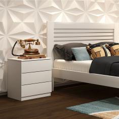 Mesa De Cabeceira Veronna 3 Gavetas Tcil