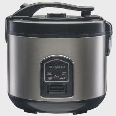 Panela Elétrica de Arroz Legumes Inox 10 Xícaras Antiaderente 700W Arrozeira Inox Agratto