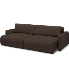 Sofá Retrátil Reclinável Para Sala De Estar Living 240cm Sevilha F04 Veludo Marrom