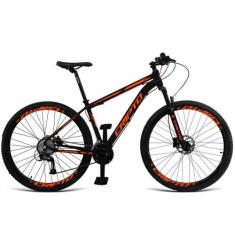 Bicicleta Aro 29 Cripto 24 Marchas Freios Disco e Suspensão, Preto, La