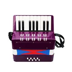 SIMBAE Acordeão Infantil Acordeão infantil 17 teclas 8 baixos mini acordeon pequeno instrumento musical educacional para para iniciantes