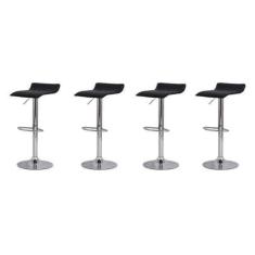 Kit 4 Banquetas Belo Horizonte Preta