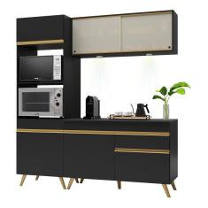 Armário de Cozinha Compacta 182cm com Leds Veneza Up Multimóveis V2020
