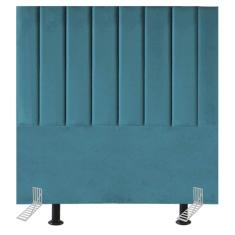 Cabeceira Estofada Cama Box Solteiro 90 cm Carolina Suede E Frame